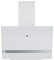 Respekta Cappa aspirante senza ingombro/cappa inclinata 60 cm/struttura in metallo bianco con pannello copriluce in vetro/funzione di espulsione e ricircolo dell'aria / CH24060WAM / A / 52-63 dB