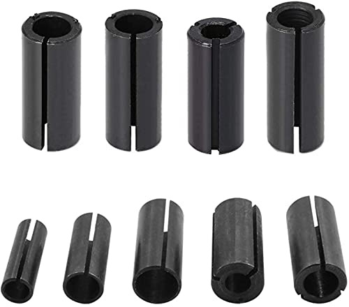 9 Stück Stahlrouter Steckschlüssel, 9 Größen CNC Router Bit Spannfutter Buchsen Ersatzadapter Konverter Werkzeug Zubehör für Holzbearbeitung Gravur Werkzeugmaschine Werkzeug