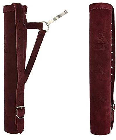elTORO Wild Colorz Dual Seiten- & Rückenköcher | universeller Bogenschützen-Köcher aus Wildleder, für Rechts- & Linkshänder, Gürtelclip & Schultergurt, 43 cm