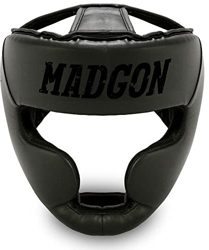 MADGON Premium Kopfschutz, Boxhelm mit Perfekter Sicht und maximalem Schutz, Gesichtsschutz für Kampfsport, MMA, Boxen, Kickboxen & Sparring