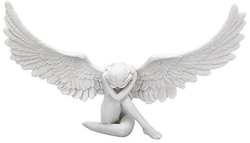 YQLKD Statues-Sculptures Angel Wing Figures Sculpture 3D Moderne Décoration De Jardin À La Maison