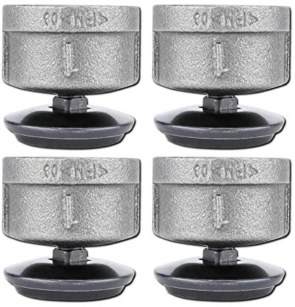 PIPE DECOR Furniture Leg Levelers for 1” Pipe Legs (4 Pack)