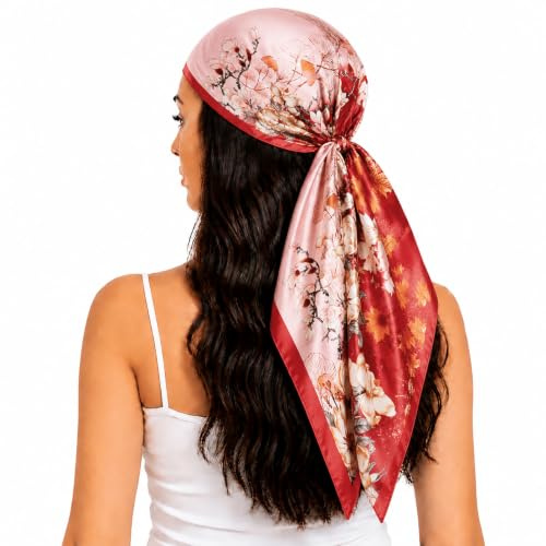 FAIRYGATE Seide Schal Damen Halstücher Seidentuch Schals Halstuch Seidenschal Scarf Bandana Taschentuch Handgelenk Kopftücher Einheitsgröße 78