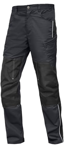 WORK IDEA Pantalon de Travail pour Homme avec Poches à Genoux Oxford en Toile résistante