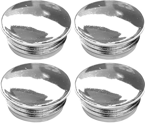 cyclingcolors 4X Lamellenstopfen rundstopfen Chrom Kunststoff stopfen rundrohre rohraußen endkappen rund, 50mm