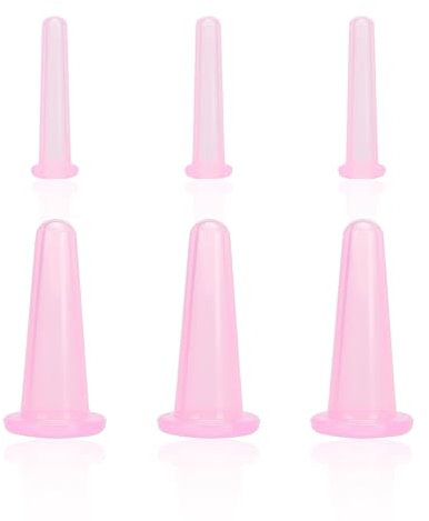6 coppettatori per il viso, coppettazione sottovuoto, mini coppetta in silicone, strumento per massaggio della pelle, coppetta, per viso, spalle, collo, polpaccio