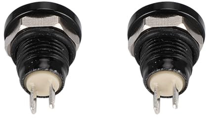 Interruttore di Modifica Auto 2 Pezzi, 1A 24V 8mm Mini Interruttore di Alimentazione a Pulsante Momentaneo per Auto Impermeabile in Lega di Alluminio di Zinco