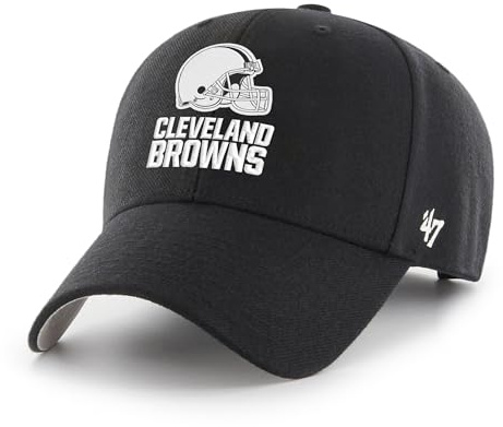 '47 NFL Cleveland Browns MVP Unisex-Baseballkappe, Verstellbarer Klettverschluss, Einheitsgröße, Team Logo, Farbe Schwarz