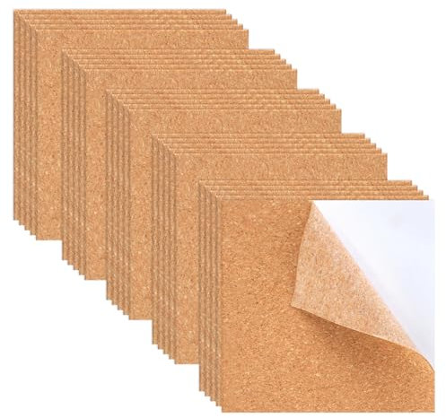 25 Pièces Liège Autocollant 1mm Carré Murale DIY (10 x 10cm)