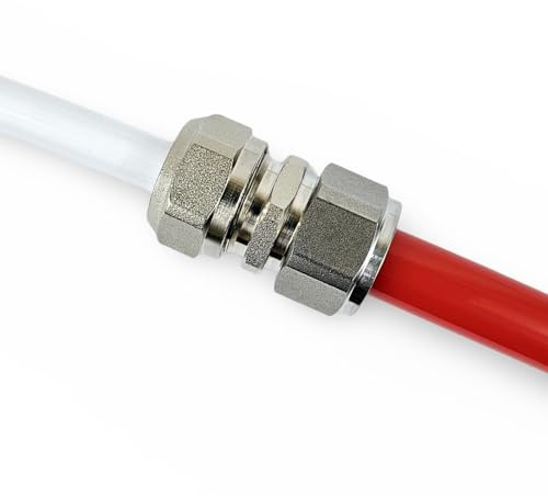 Adaptador reductor para tubería Evoh de calefacción por suelo radiante de agua y tubería multicapa Pert-Al Pert y Pex, reducción de acoplamiento de plástico a tubería de cobre (16 mm Evoh x 17 mm