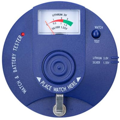 Quystetes Testeur de Mouvement à Quartz, Testeur D'Impulsions de Batterie de Montre de Type Circulaire et Analyseur de Batterie de Pile Bouton 1,5 V 3 V