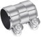 Abrazadera de Tubo de Escape, 60 mm x 95 mm Conector de Tubo de Escape Abrazadera Doble de Acero Inoxidable Sistema de Escape Universal