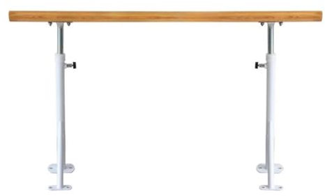 LIQONWAG Mobile Ballettstange, Freistehend, Doppelte Tanzstange, Höhenverstellbar 80–115 Cm, Workout-Fitness-Tanzgerät, Stretching Für Übungen/White/150Cm