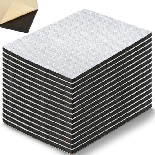 Nuanchu 512mil 11.25 Sq ft 13 mm Thickened Cars Sound Deading Material 9 x 12 Inch 15 Pack Car Insulation Heat Sound Deadener with Audio Noise Insulation and Vibration Dampening