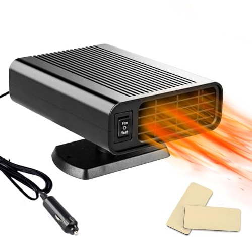 Portable Car Heater That Plug into Cigarette Lighter 12V Windshield Defroster & Defogger 2 in 1 Fast Heating/Cooling Automobile Heater Demister Vehicle Heater Fan Suitable for All Car