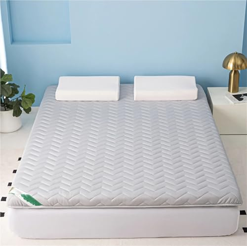 Colchón Futon Japones Viscoelástico Altura 5cm Firme y Confortable, Colchones Enrollables Plegable y Portátil, para Suelo, Camping, Dormitorio, Cama De Invitados(Gray,110 x 180 x 5 cm)