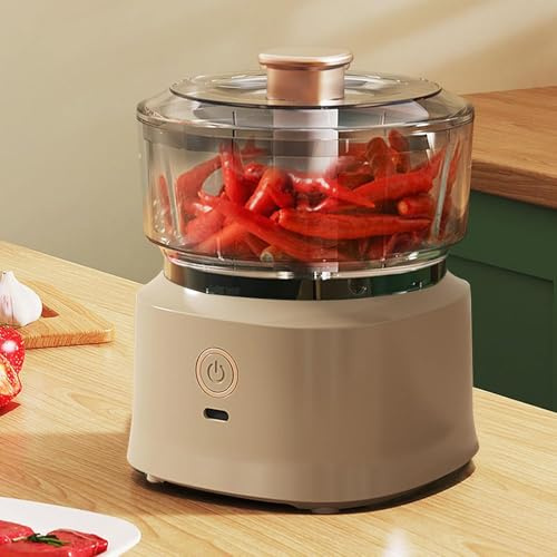 Picadora de verduras inalámbrica, procesador de alimentos portátil recargable por USB, 350 ml, triturador de ajo para preparación rápida de comidas