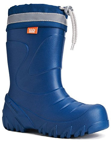 DEMAR Eva federleichte Kinder Gummistiefel mit Stulpe gefüttert Mammut-S (26/27, dunkelblau)