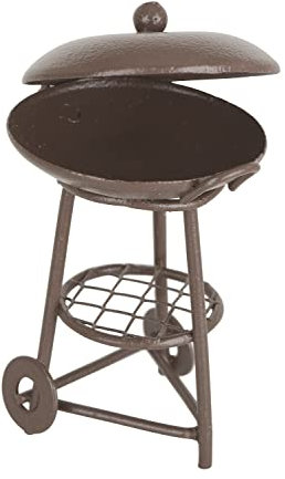 Miniatur Grill Garten Geschenk Puppenhaus Metall Minigrill
