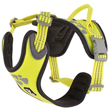 Hurtta Weekend Warrior Hundegeschirr für Grosse Hunde, Neon Gelb 80-100 cm