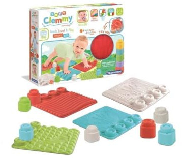 Clementoni Soft Clemmy Sensorische Spielmatten 17352 – Mit 8 weichen Bausteinen & 8 strukturierten Matten – Sensorik-Spielzeug für Babys & Kleinkinder ab 6 Monaten – Waschbar – Geschenkidee
