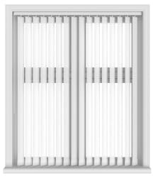 EUROBLINDS - 25 Made to Measure WHITE Vertical Blind Replacement Slats 89mm (3.5 Inch) Wide - Plain & Patterned Fabrics