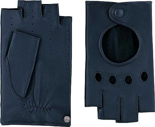 Roeckl Damen Florenz Autofahrer Lederhandschuhe, Navy, 7,5