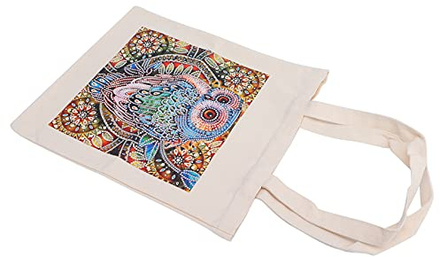 Diamond Painting Tote Bag, Praktisk Färgglad Shopping Bag Special Lätt Att Bära Återanvändbar Väska för Skolväska Förvaring Picknick Resepresenter(BB015)