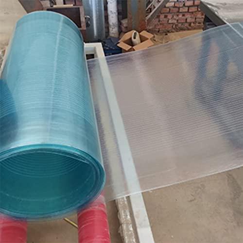 FRP Daylighting Plate, Polycarbonate Roofing Sheet Glass Fibre Resin Panels Corrugated 0.8mm Sunshine Plate Impact Resistance For Greenhouse, Car Shed, Awning, Sun Room ( Color : A-0.8mm , Size : 1.5x