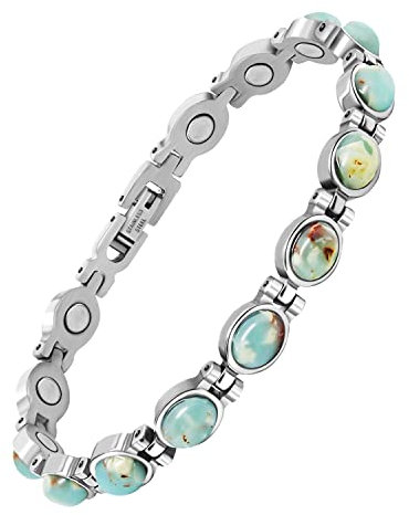 JEROOT Magnetarmband Koreite,Damen Magnetische Armbänder für Arthritis Verschluss Edelstahl Armband Magnet Damen Gesundheit Magnetarmband Energetix