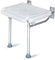 KKnoon Folding Shower Bench Wall Mounted Flip-up Bath Seat Screw-in Bathroom Chair Stool with Non-slip Feet Drainage Holes Shower Head Slot for Elderly Seniors Disabled