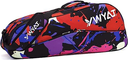 Sport Tent- Schlägertasche wasserdichte Tennistasche Tragbare Squashtasche Große Badmintontasche Racketbag für 6 Schläger Badminton Tennisausrüstung Sport Reisetasche