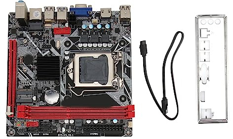 ciciglow Carte Mère D'ordinateur LGA 1155, Carte Mère de Bureau B75 MS, Mémoire DDR3 NVME M.2 WiFi M.2 USB3.0 SATA3.0 ITX Carte Mère