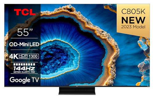 TCL 55C805K 55 Inch QD-Mini LED 4K HDR PREMIUM 1300 144Hz Google TV