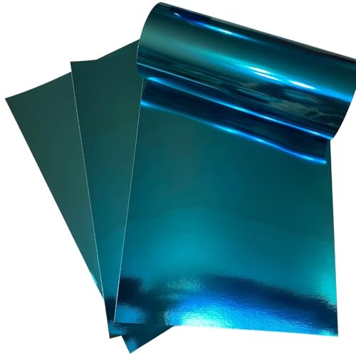 ASENME Metallkarton im A4-Format – 20 Einheiten – 250 Gramm Metallischer Karton (Türkis, A4 / 20 Einheiten)