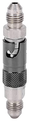 Motocicleta de la línea de freno de fluido de liberación rápida de acero inoxidable de la línea de freno de fluido adaptador universal de motocicletas acoplador de líquido de frenos(negro)
