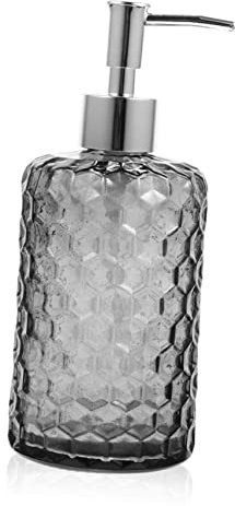 MAGICLULU 500ml Glass Pump Bottle with Flat Bottom Design, Easy to Press Hand Soap Dispenser for Family Use and Bathroom Supplies, Refillable Shower Gel Bottle for Home
