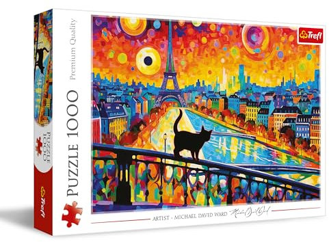 Trefl - Un Gatto a Parigi - Puzzle 1000 Tessere - Puzzle fai da te, Intrattenimento Creativo, Divertimento, Puzzle Classico per Adulti e Bambini dai 12 anni