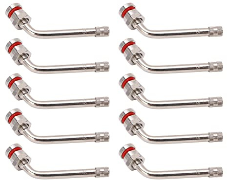 Lwuey LKW Ventilverlängerung Metall, 60° Winkel Reifen Ventil Adapter 90mm für Alcoa 22.5 zu 24.5 Räder TR545D Aluminium Reifenventilverlängerung für Auto Motorrad