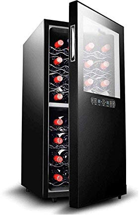 Enfriador/enfriador de vino termoeléctrico de 24 botellas, bodega para vino tinto y blanco con encimera de vino |, refrigerador independiente, refrigerador de funcionamiento silencioso | inoxidable