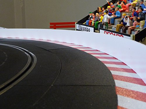 Slotcar Rennbahn LEITPLANKEN Bande 4cm x 200cm für Carrera DIGITAL