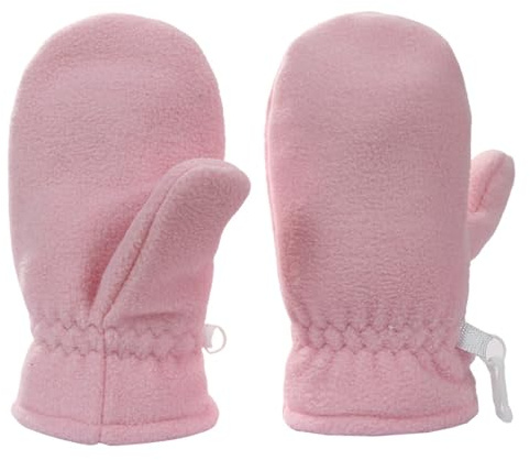 iEasey Faux Fur Lined Kids Winter Fleece Mittens 2-4 Years Toddler Girls Boys Cold Weather Insulated Gloves with Clip Kids Warm Furry Plush Mittens Ski Snow Gloves with Fur Inside