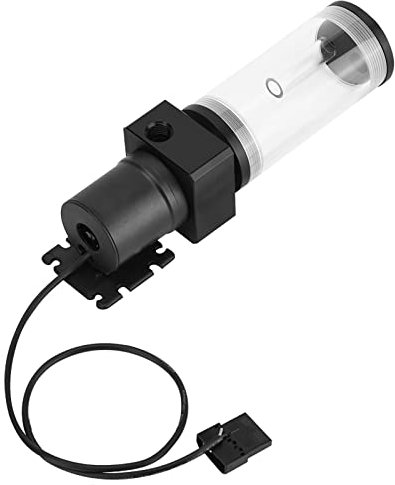 PC Water Cooling Pump, 19W Pump G1/4 Acrylic Computer DIY Water Cooling Water Cooling Kit Cooling Water Pump with Cylinder Reservoir for PC CPU Liquid Cooling (110mm)