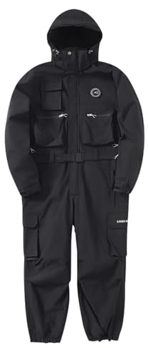 Sunnyuk Tuta da Neve Uomo, Giacca da Sci Uomo Completo Termico da Neve Salopette Invernale Curvy Tuta Impermeabili Taglie Forti da Snowboard Elegante da Sci Montagna