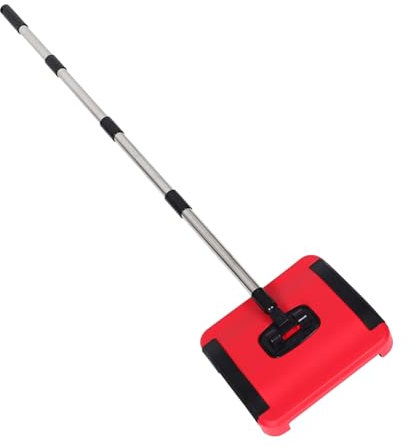 Didiseaon Hand Push Sweeper for Carpet Floor Cordless Handheld Vacuum Cleaner Quiet Carpet Sweeper Manual Rubbish Brush for Pet Hair Cleaning Tool Lightweight Portable