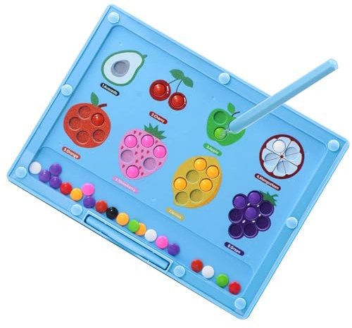 Magnetisk labyrintbräda, magnetisk färg och sifferlabyrint, tidigt lärande lekset för barnet - fruktigenkänning färg lärande spel för skicklighetsbyggnad