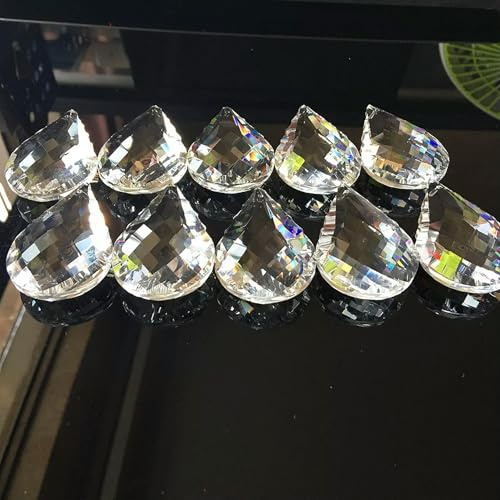 Fai da Te 10 Pezzi 50 mm prismi acchiappasole in Cristallo Pendenti per lampadari