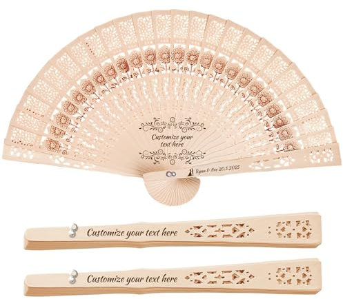 10 Stück personalisierte Hochzeitsfächer, individuelle Handfächer, Hochzeitsfächer, einzigartige Gastgeschenke für Brautpartys, handgefertigte Holzfächer für Gäste (Sonnenblumen-Holzfächer)