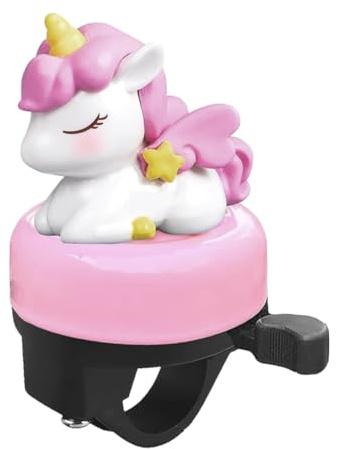 GXGM Magisches Einhorn Fahrradklingel, Kinderradklingel, Fahrradklingel mit Tiermotiven, geeignet für Mädchen und Jungen Fahrrad, lauter und klarer Ton, rosa Farbe