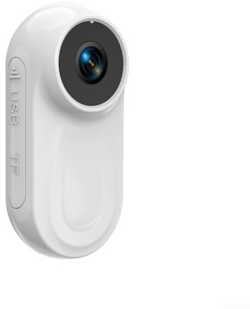 HEBEOT Mini action camera da pollice, HD Body Cam portatile 1080P 120 ° grandangolare Action Cam per ciclismo, vlog quotidiano, sport all'aria aperta, 64 x 30 x 16 mm (bianco)